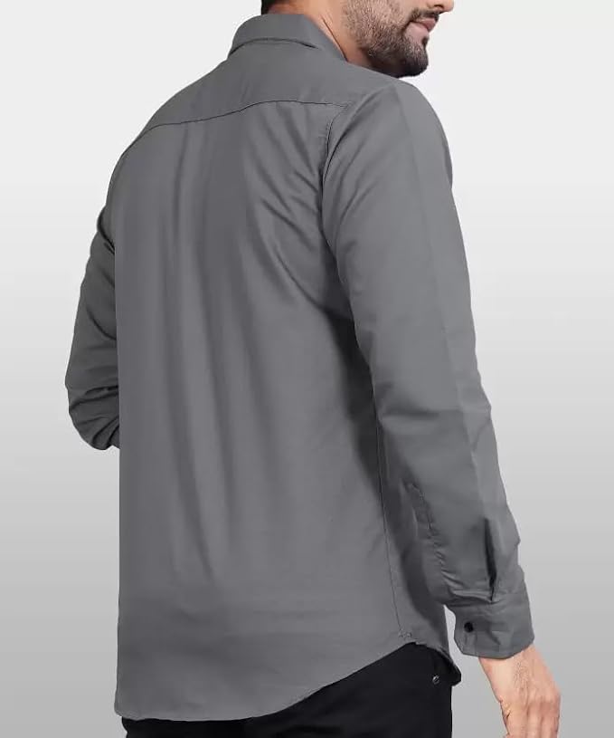 COLEBROOK Men's Regular Fit Solid Soft Touch Cotton Casual Shirt With Full Sleeves